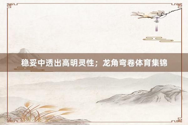 稳妥中透出高明灵性；龙角弯卷体育集锦