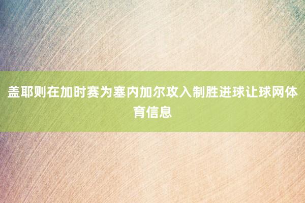 盖耶则在加时赛为塞内加尔攻入制胜进球让球网体育信息