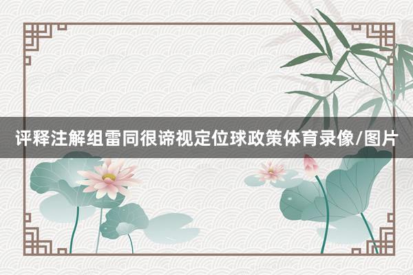 评释注解组雷同很谛视定位球政策体育录像/图片